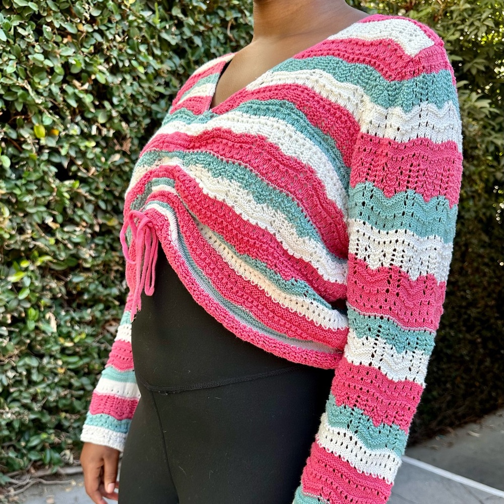 Marc New York Multicolor Off-the-Shoulder Sweater